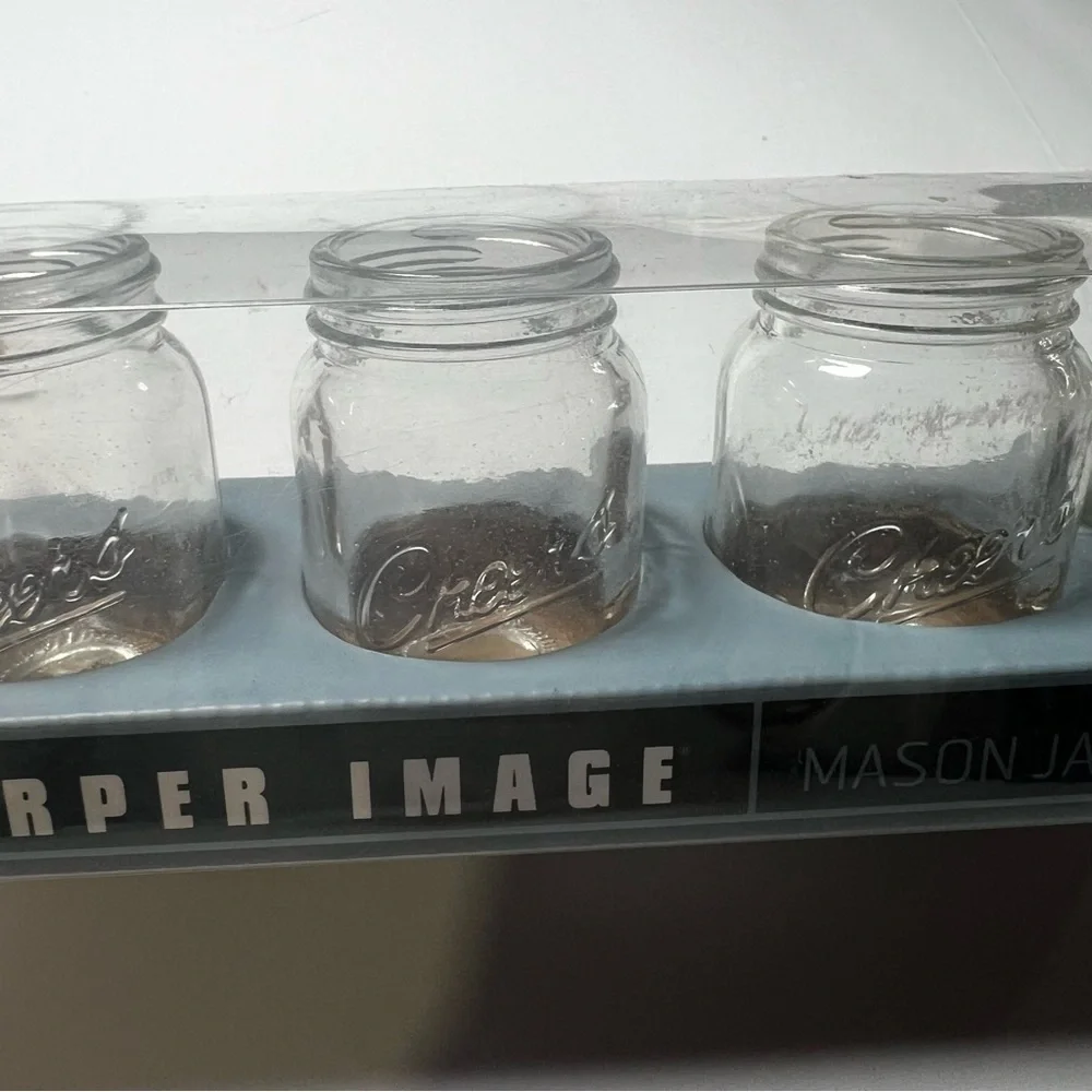 NEW Sharper Image Shot Glasses Mason Jars